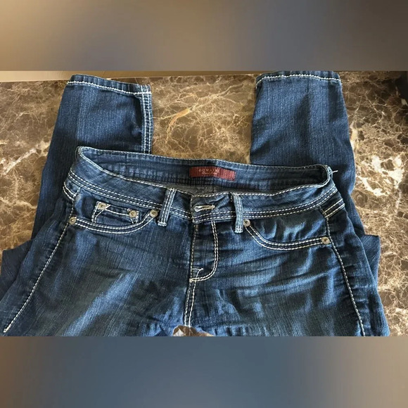 Domaine stretch blue jeans.  Size med - Picture 4 of 4